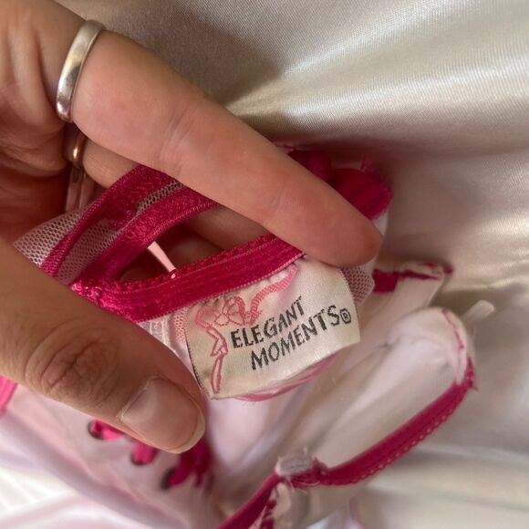 Elegant Moments Insane Sheer heart coquette lace up corset lingerie - Picture 8 of 8